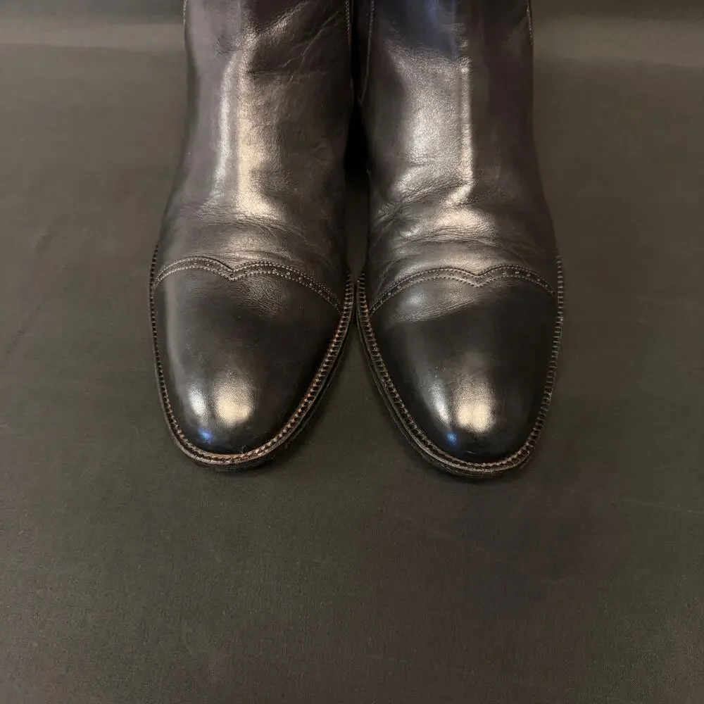 Gucci Men's Black Leather Chelsea Boots UK Size 8 1/2 D vintage 138165